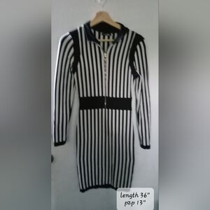 Fashion Nova Monochrome Striped Knit